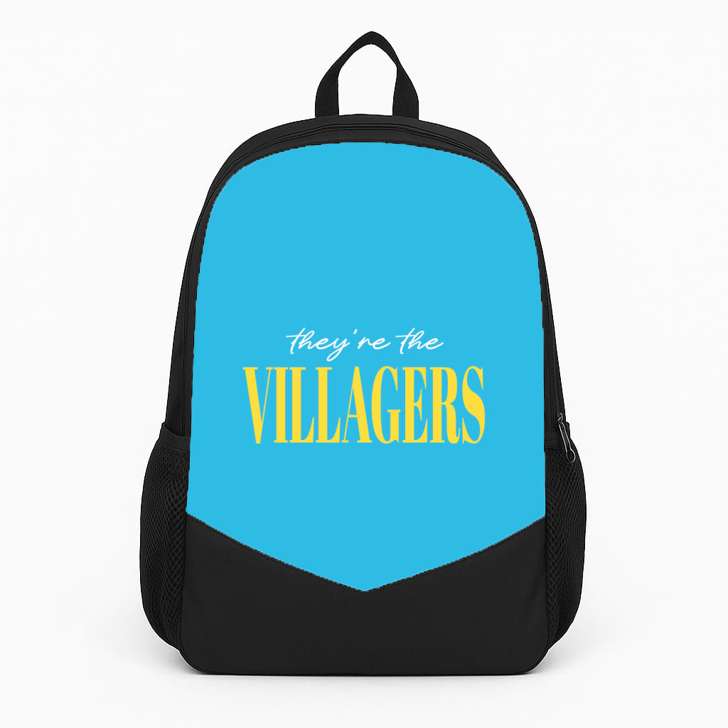 They're The Villagers Blue Large Backpack