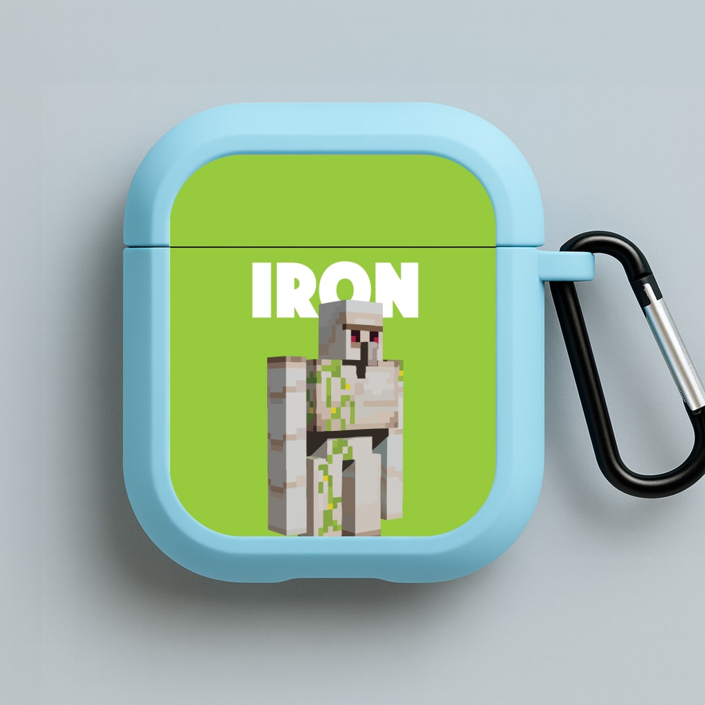 Iron Golem Blue AirPods Case