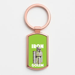 Iron Golem Rose Gold Keyring