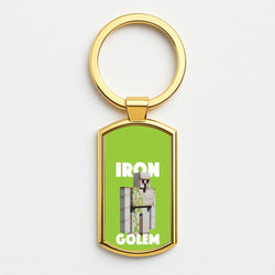 Iron Golem Gold Keyring