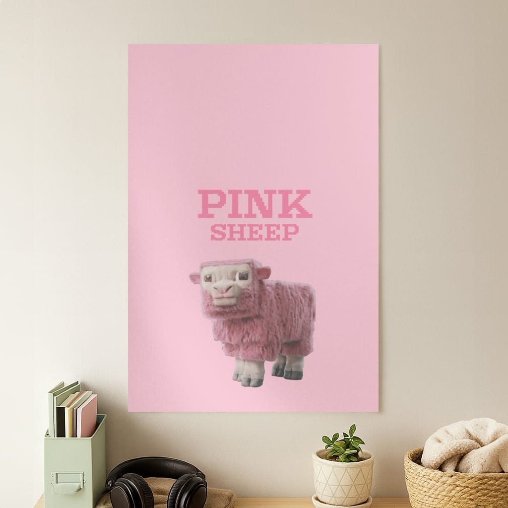 Pink Sheep Poster