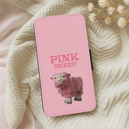 Pink Sheep Wallet Phone Case