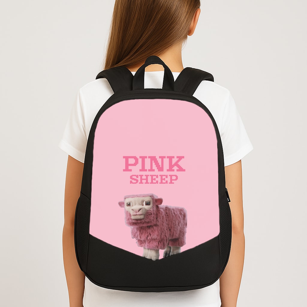 Pink Sheep Large School Bag