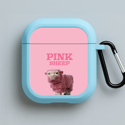 Pink Sheep Blue AirPods Case