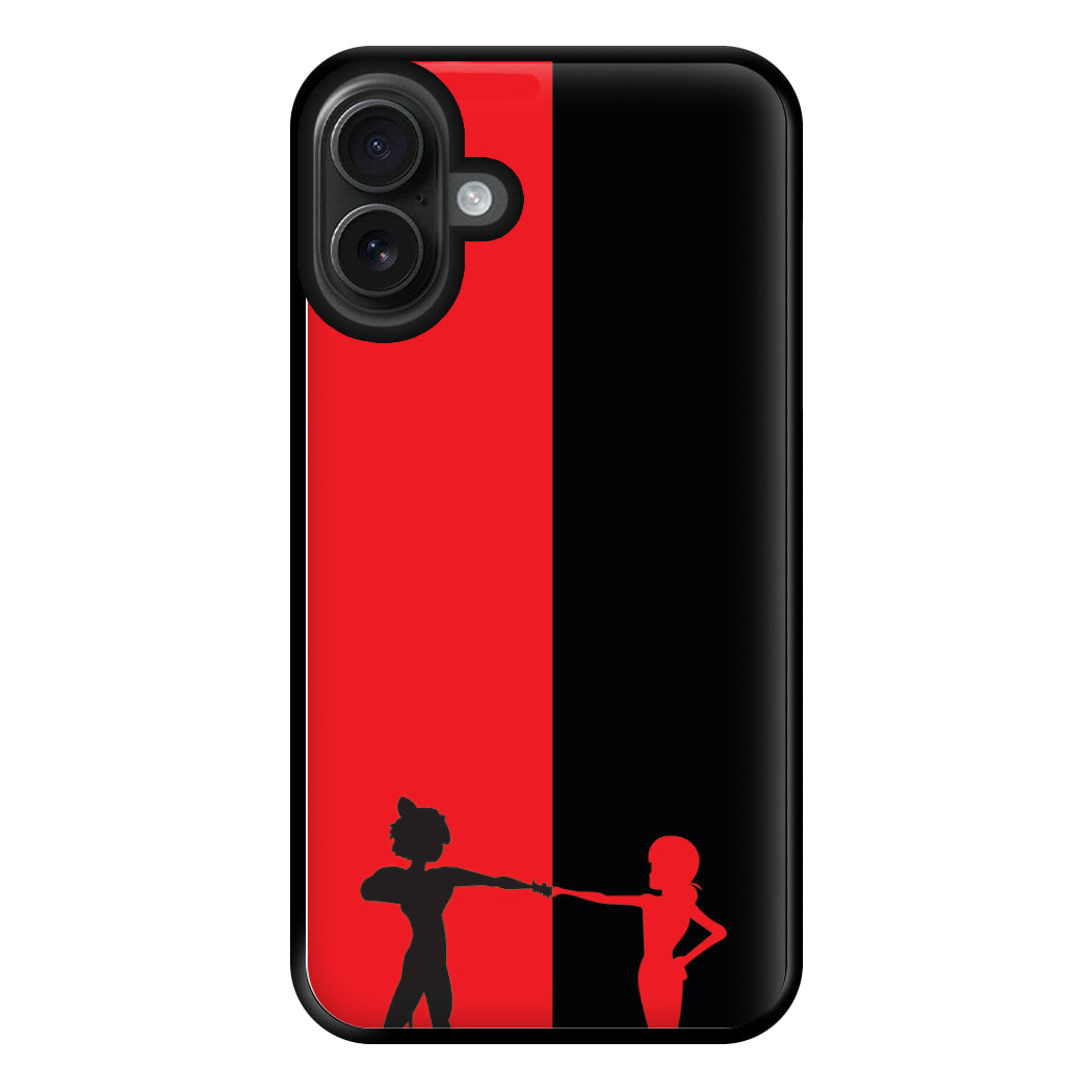 Red And Black Phone Case for iPhone 16 Plus