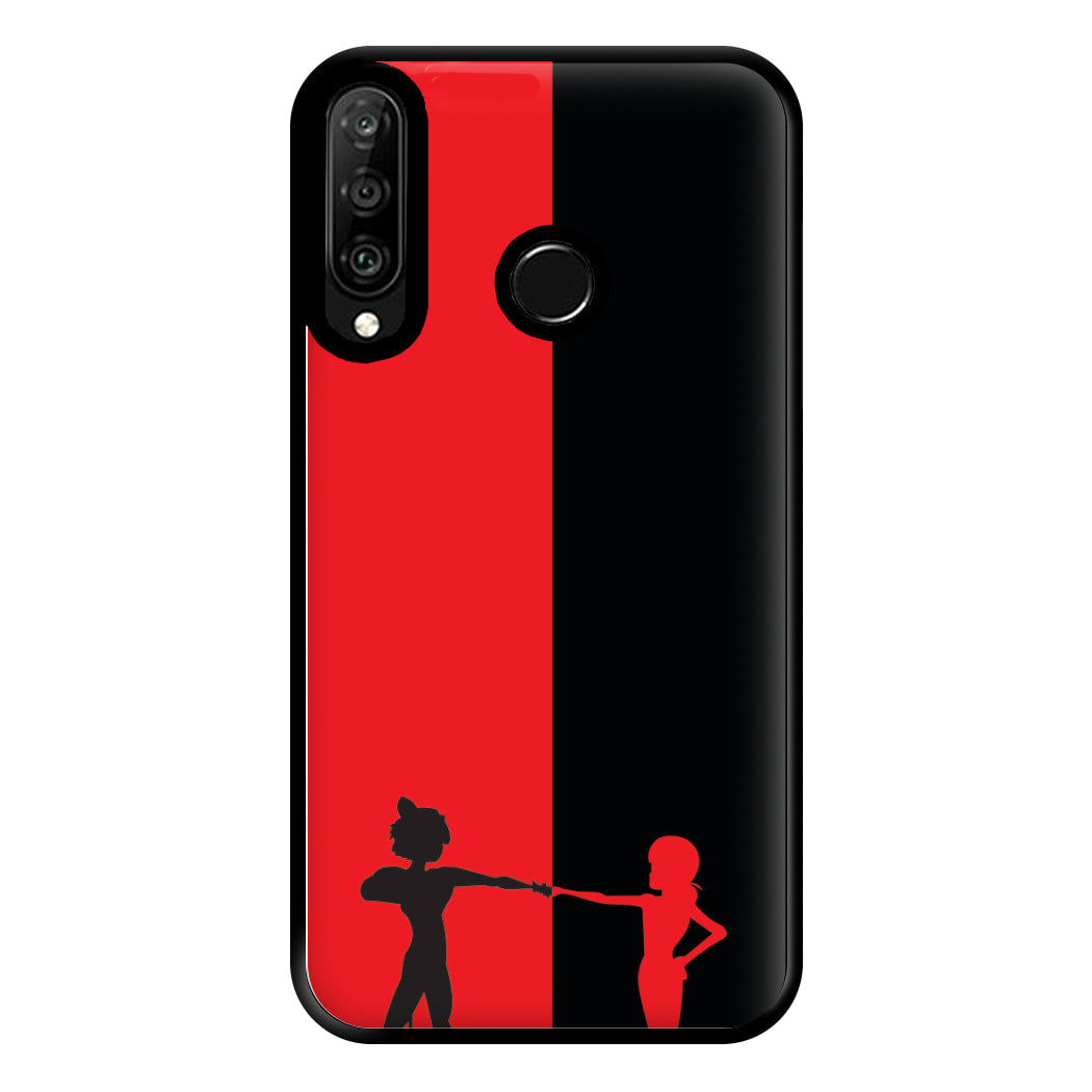 Red And Black Phone Case for Huawei P30 Lite