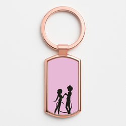 Ladybug And Cat Noir Rose Gold Keyring