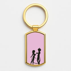 Ladybug And Cat Noir Gold Keyring