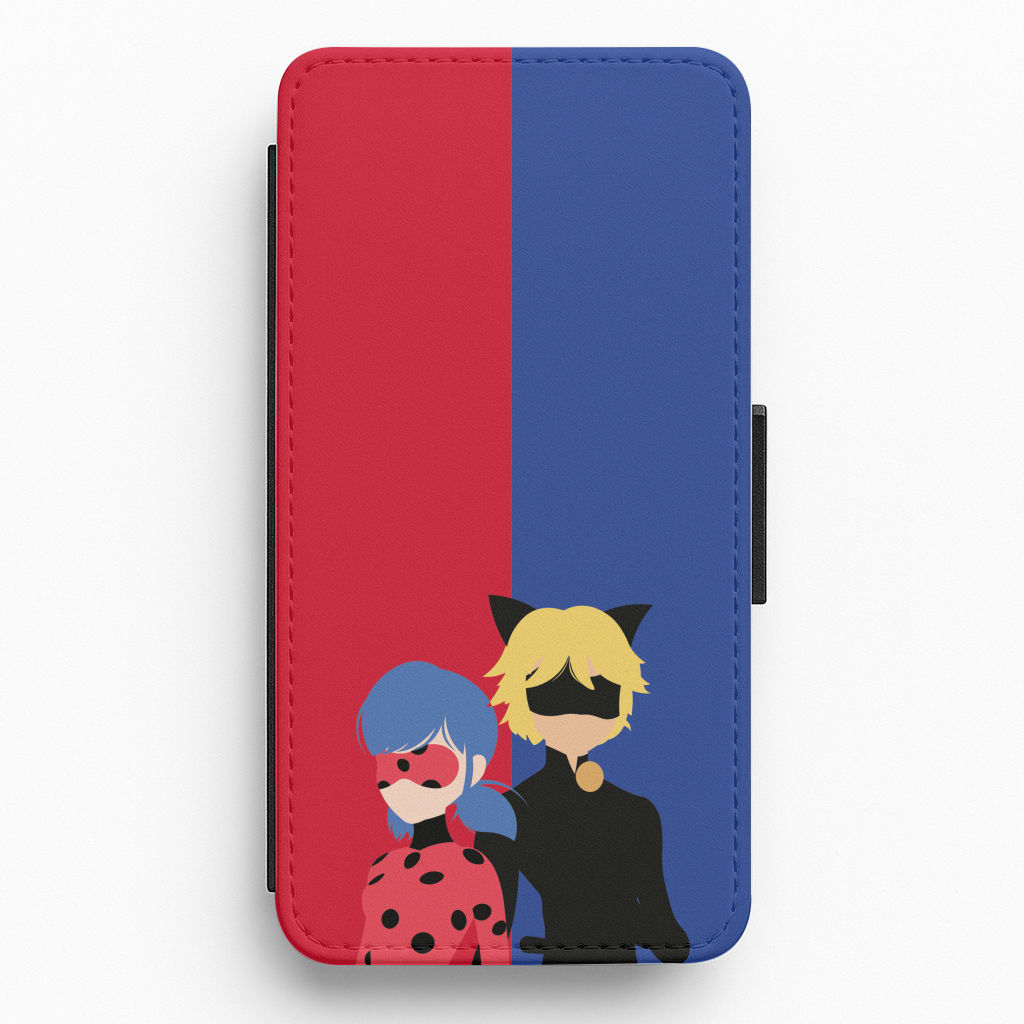Red And Blue Flip / Wallet Phone Case