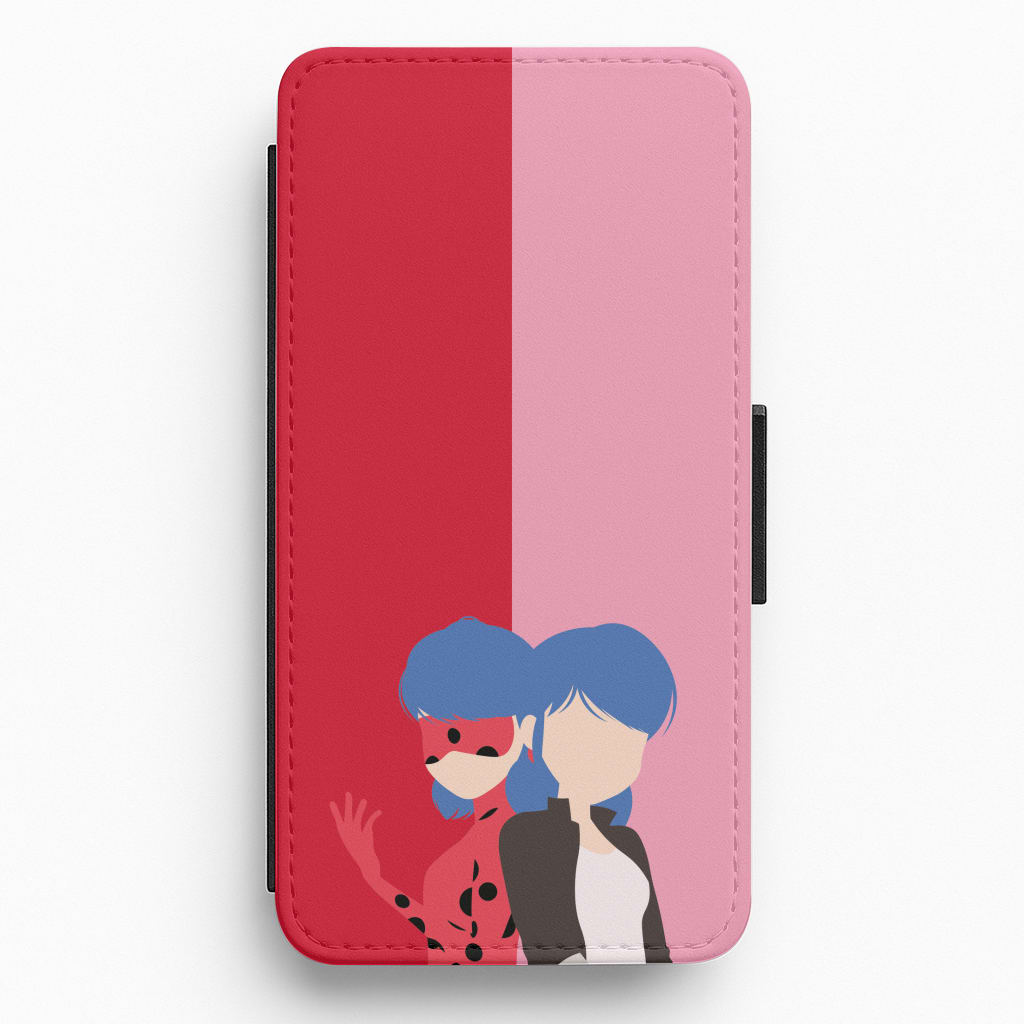 Marinette And Ladybug Flip / Wallet Phone Case