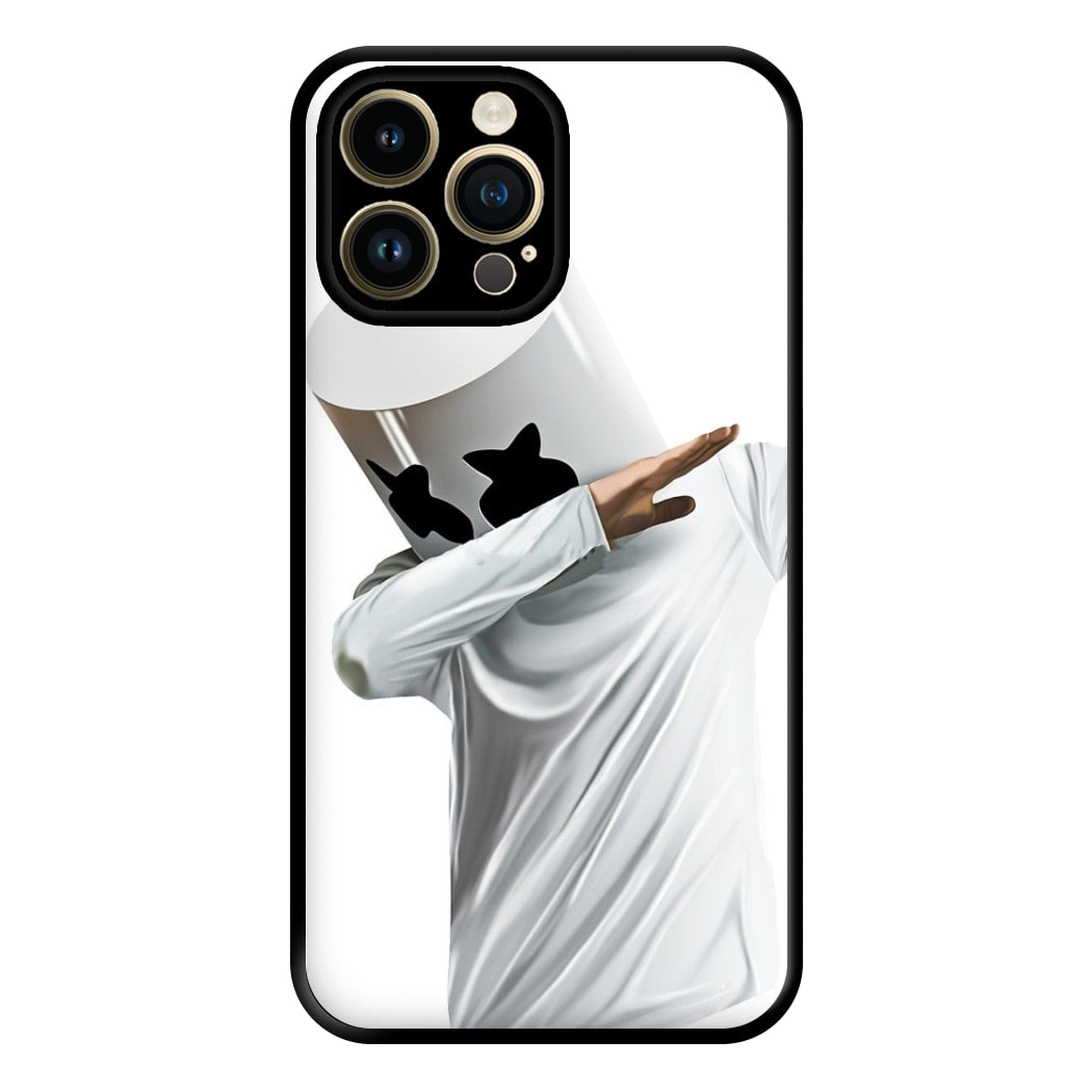 White Helmet DJ Dab Phone Case for iPhone 14 Pro Max