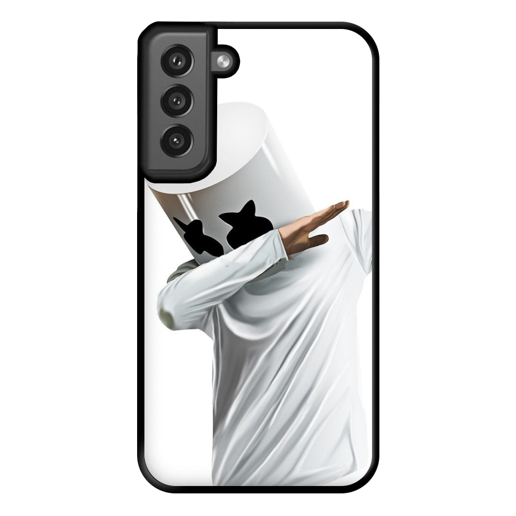 White Helmet DJ Dab Phone Case for Galaxy S21FE