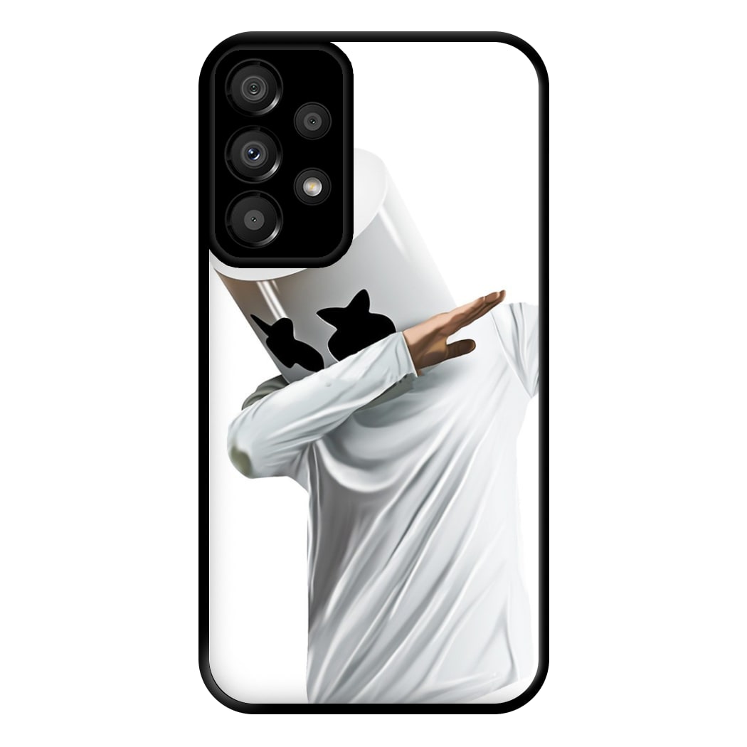 White Helmet DJ Dab Phone Case for Galaxy A33