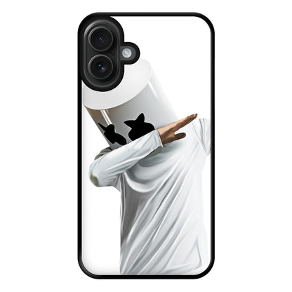 White Helmet DJ Dab Phone Case for iPhone 16 Plus