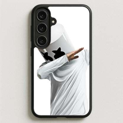 White Helmet DJ Dab Phone Case for Galaxy S25FE