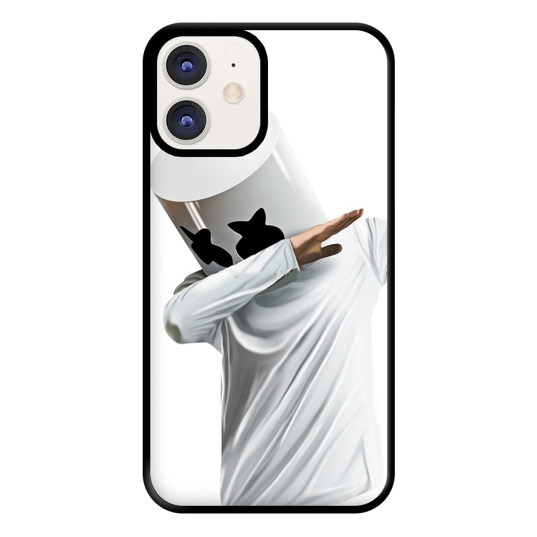 White Helmet DJ Dab Phone Case for iPhone 12 / 12 Pro