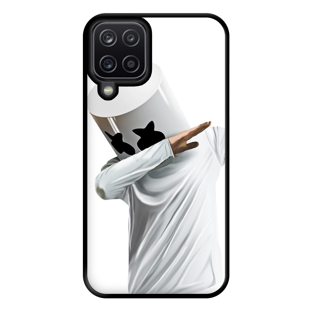 White Helmet DJ Dab Phone Case for Galaxy A12