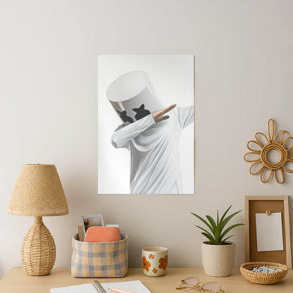 White Helmet DJ Dab Art Print