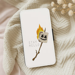 Stay Mello White Helmet DJw - White Helmet DJ Wallet Phone Case
