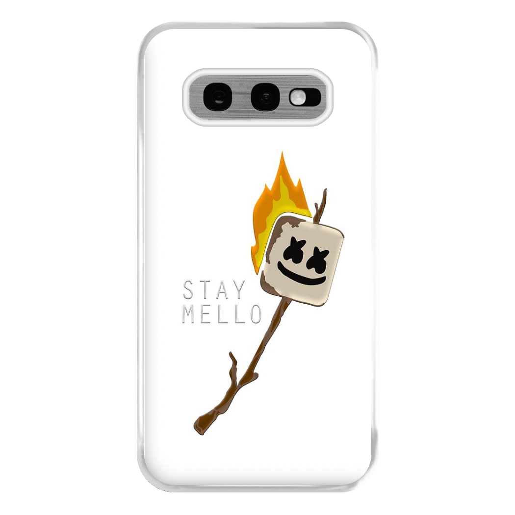 Stay Mello White Helmet DJw - White Helmet DJ Phone Case for Galaxy S10e