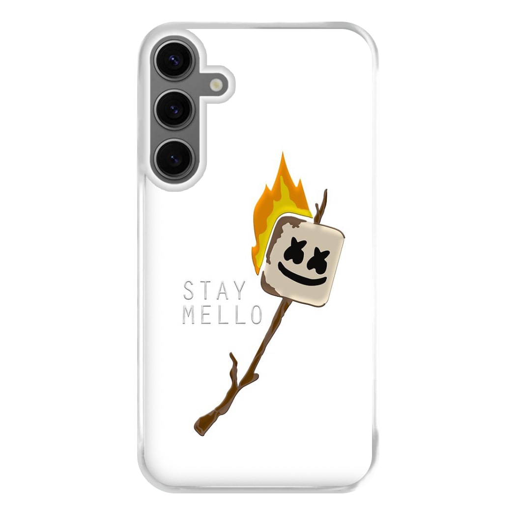 Stay Mello White Helmet DJw - White Helmet DJ Phone Case for Galaxy S24FE