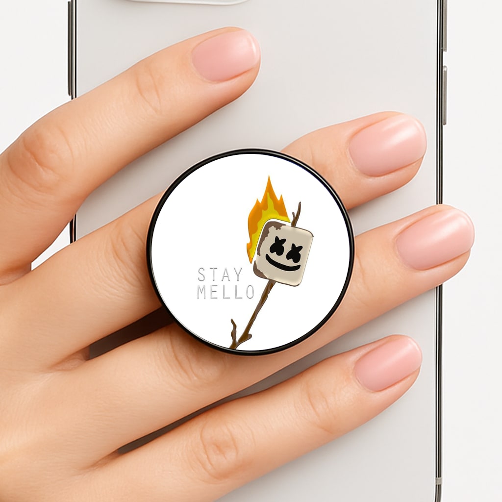 Stay Mello White Helmet DJw - White Helmet DJ Phone Grip
