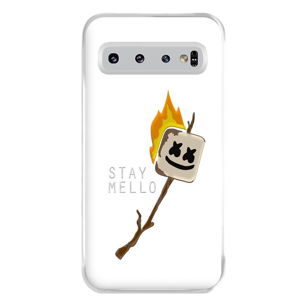 Stay Mello White Helmet DJw - White Helmet DJ Phone Case for Galaxy S10 Plus