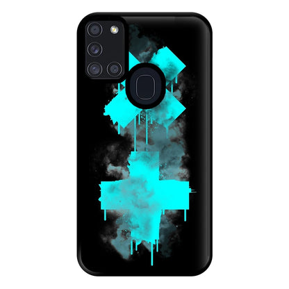 White Helmet DJ Eyes Phone Case for Galaxy A21s