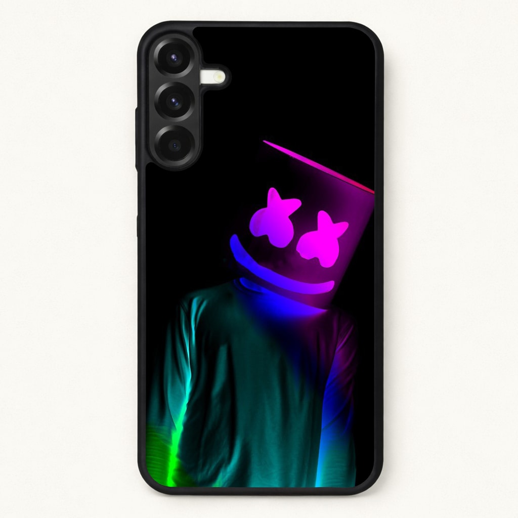 White Helmet DJ In Lights Phone Case