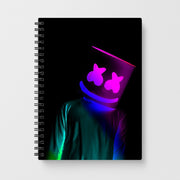 White Helmet DJ In Lights Notebook 1