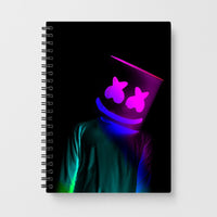 White Helmet DJ In Lights Notebook