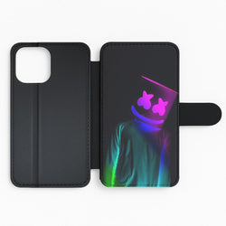 White Helmet DJ In Lights Flip Phone Case