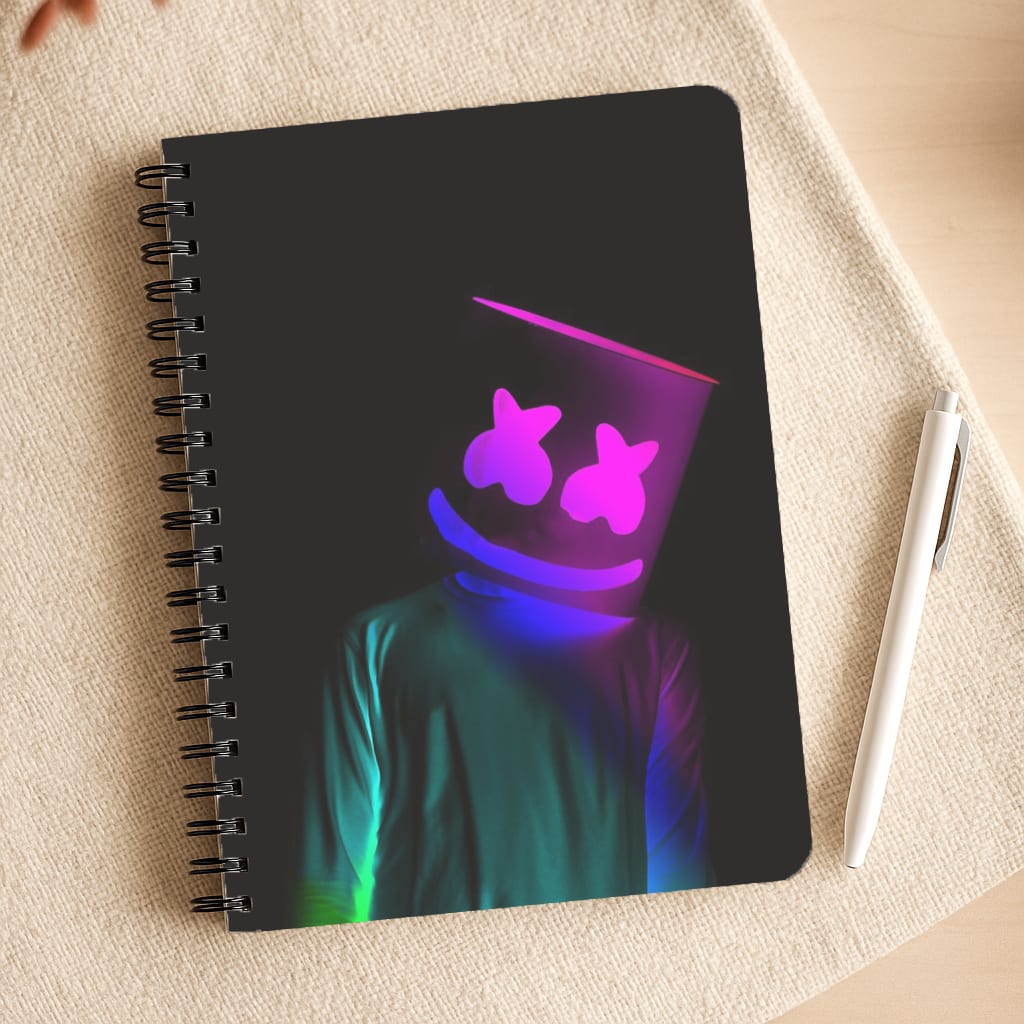 White Helmet DJ In Lights Notepad
