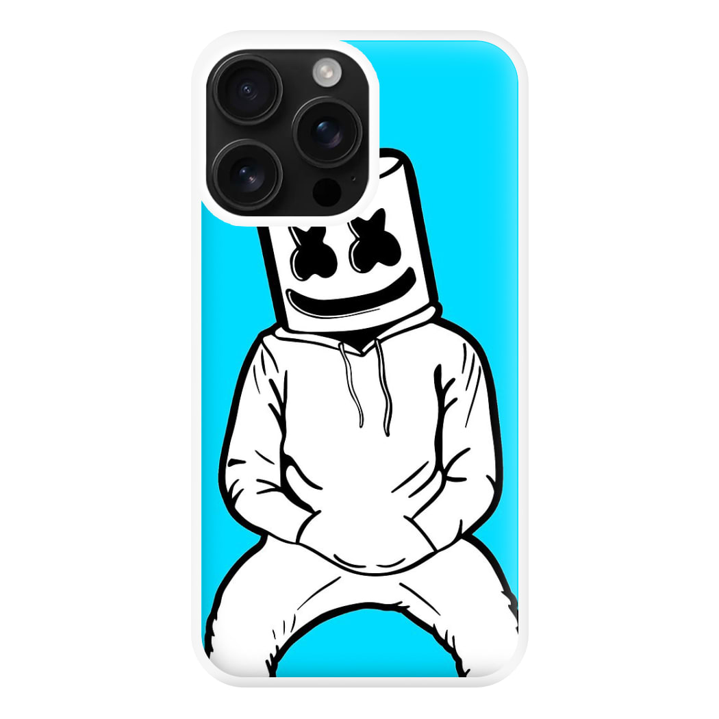 Blue White Helmet DJ Phone Case