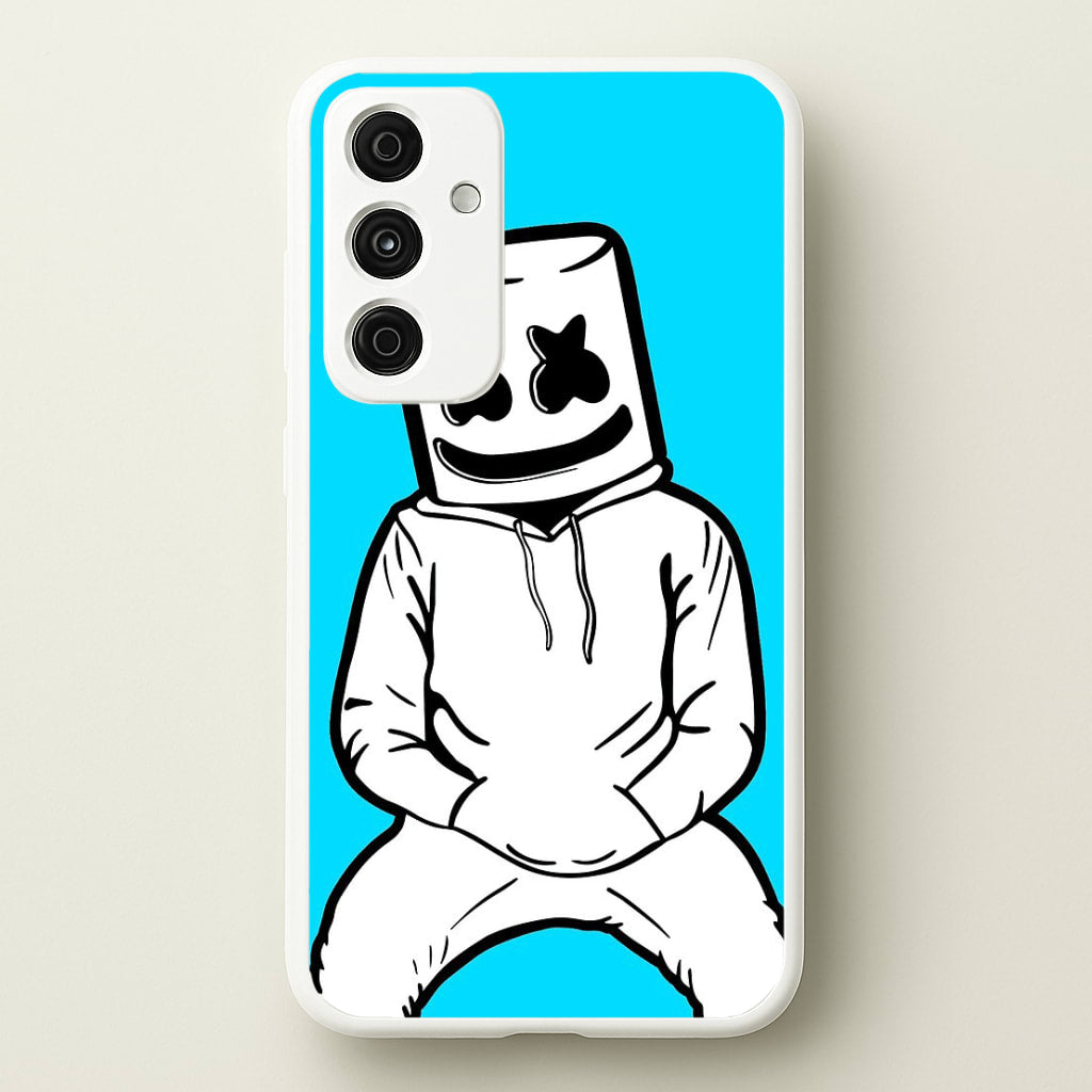 Blue White Helmet DJ  - Marshmello Phone Case for Galaxy A55
