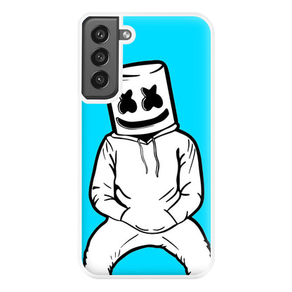 Blue White Helmet DJ Phone Case for Galaxy S21FE