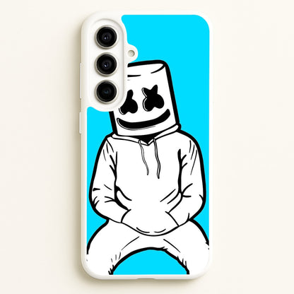 Blue White Helmet DJ  - Marshmello Phone Case for Galaxy A56