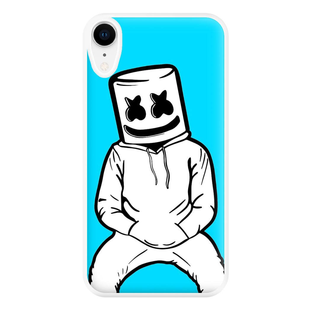 Blue White Helmet DJ Phone Case for iPhone XR