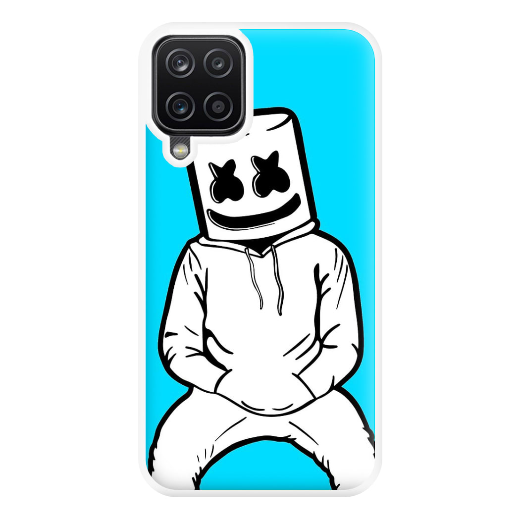 Blue White Helmet DJ Phone Case for Galaxy A12