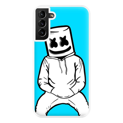 Blue White Helmet DJ Phone Case for Galaxy S21 Plus