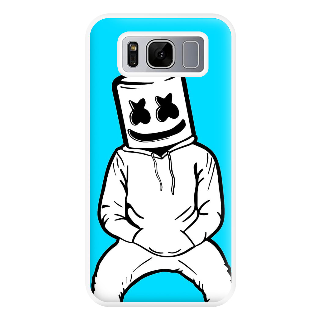 Blue White Helmet DJ Phone Case for Galaxy S8 Plus