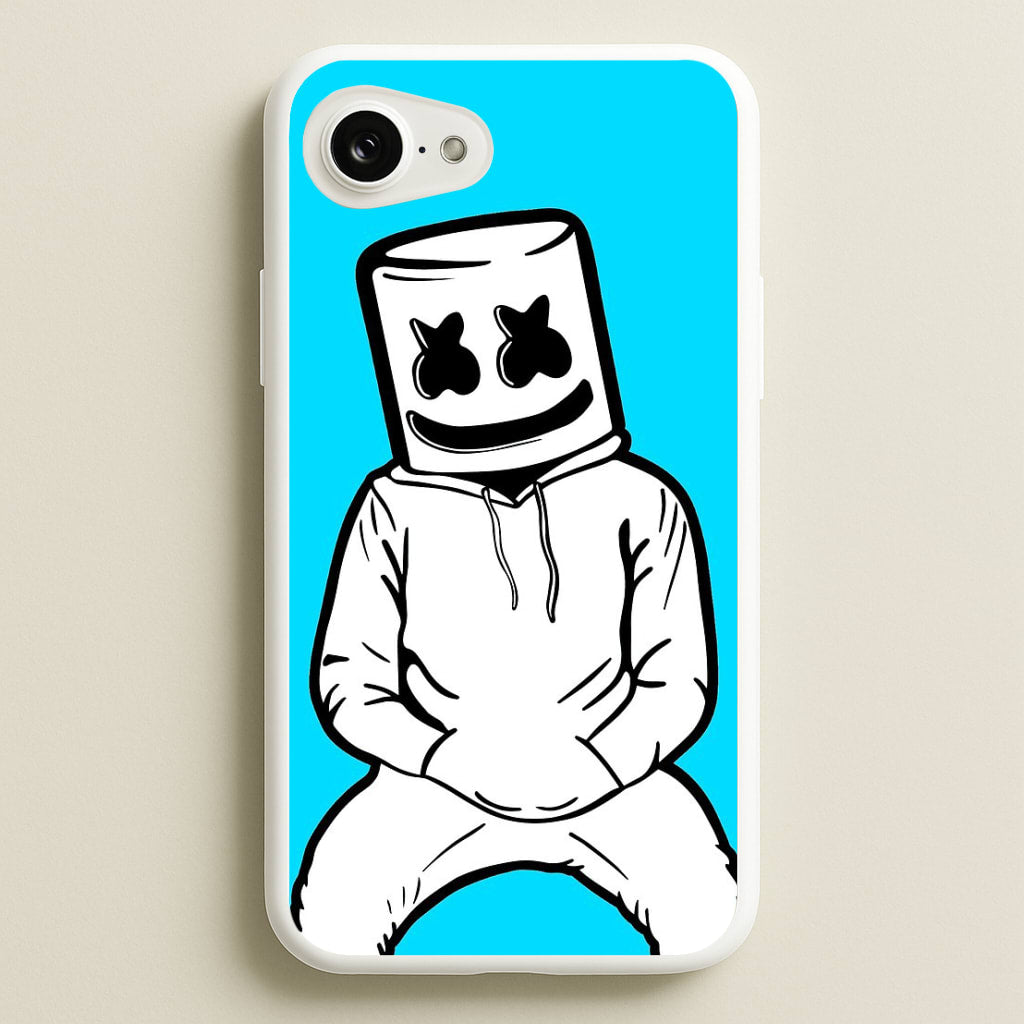 Blue White Helmet DJ  - Marshmello Phone Case for iPhone 16e