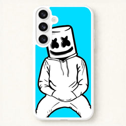 Blue White Helmet DJ Phone Case for Galaxy S26
