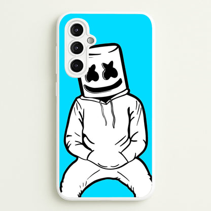 Blue White Helmet DJ  - Marshmello Phone Case for Galaxy A14