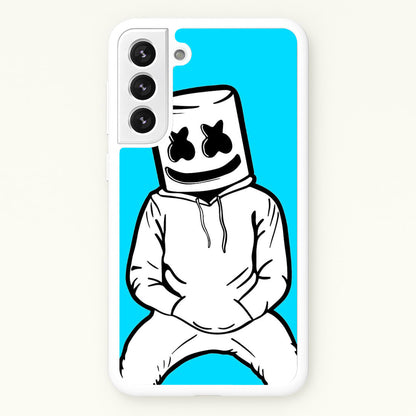 Blue White Helmet DJ  - Marshmello Phone Case for Galaxy S21