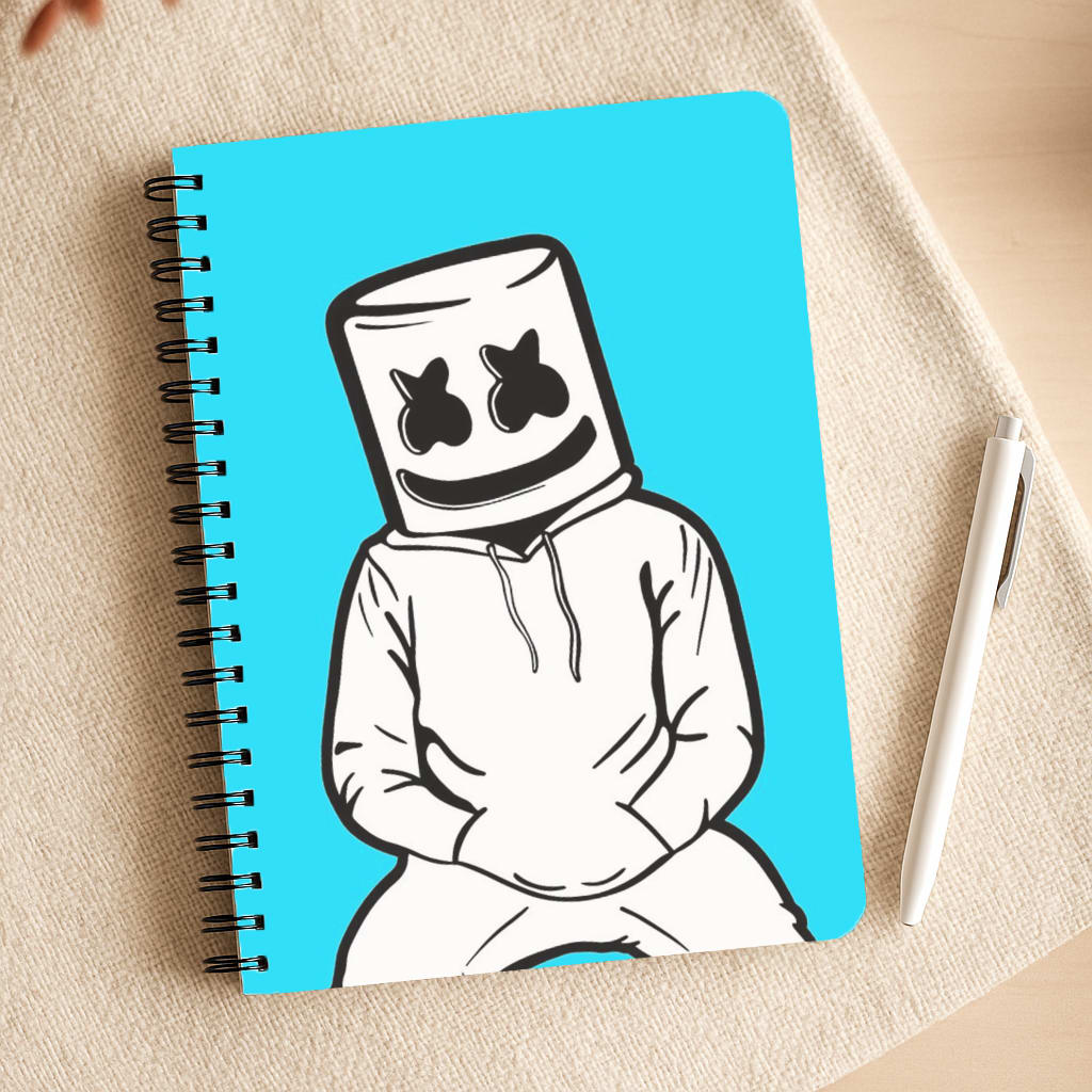 Blue White Helmet DJ Notepad