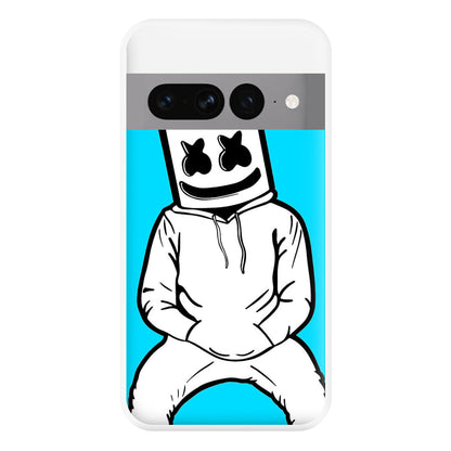 Blue White Helmet DJ Phone Case for Google Pixel 7 Pro