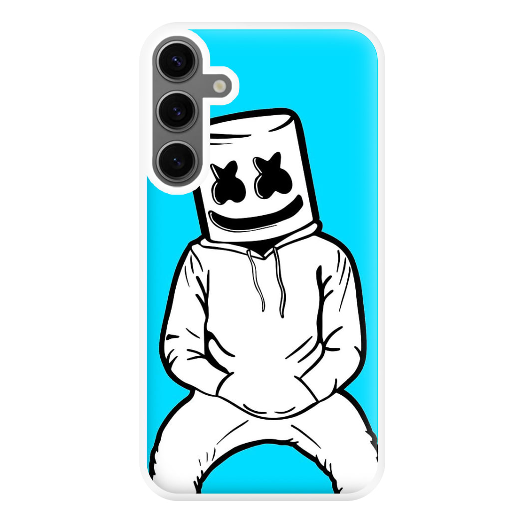 Blue White Helmet DJ Phone Case for Galaxy S24FE