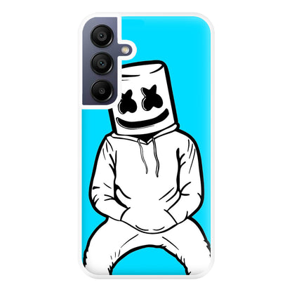 Blue White Helmet DJ Phone Case for Galaxy A16