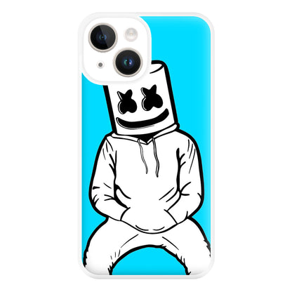 Blue White Helmet DJ Phone Case for iPhone 14